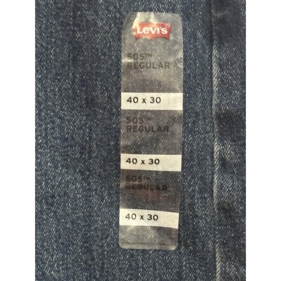 Levi's 505 Jeans Men's 40 30 Blue Classic Regular Fit Straight Leg New - Picture 6 of 14